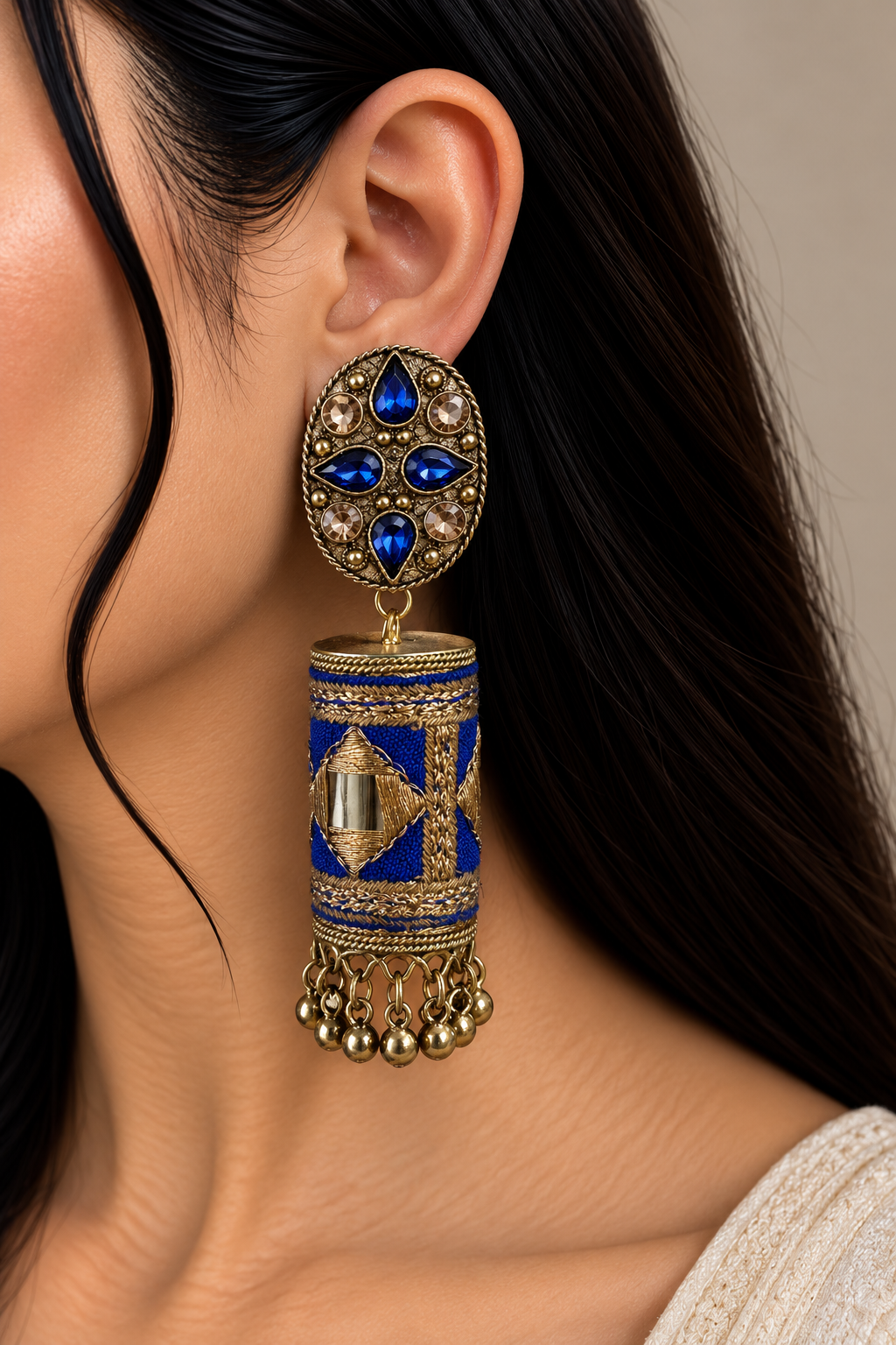 Neelam Royal Statement Earrings