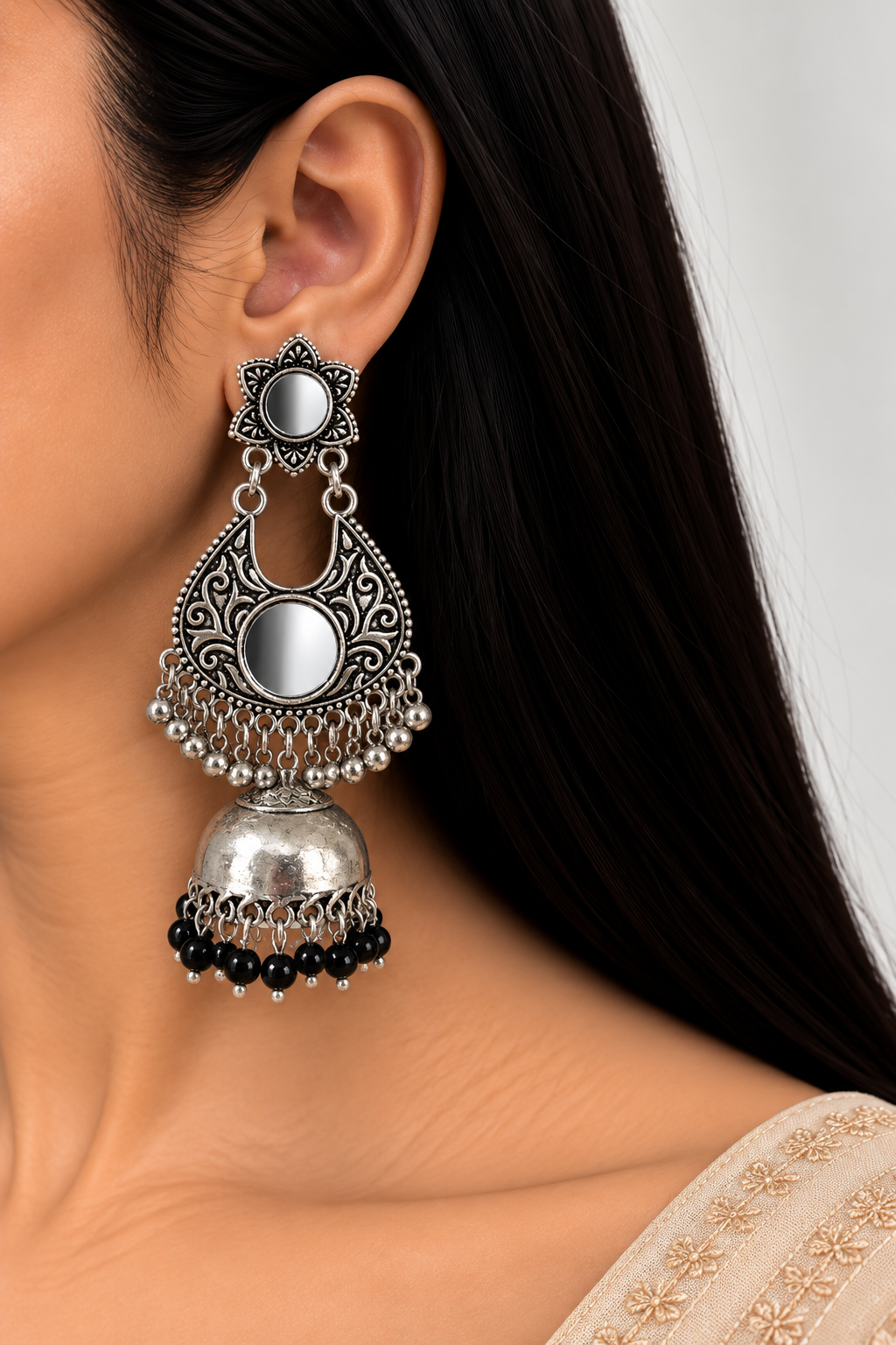 Dolly mirror jhumka