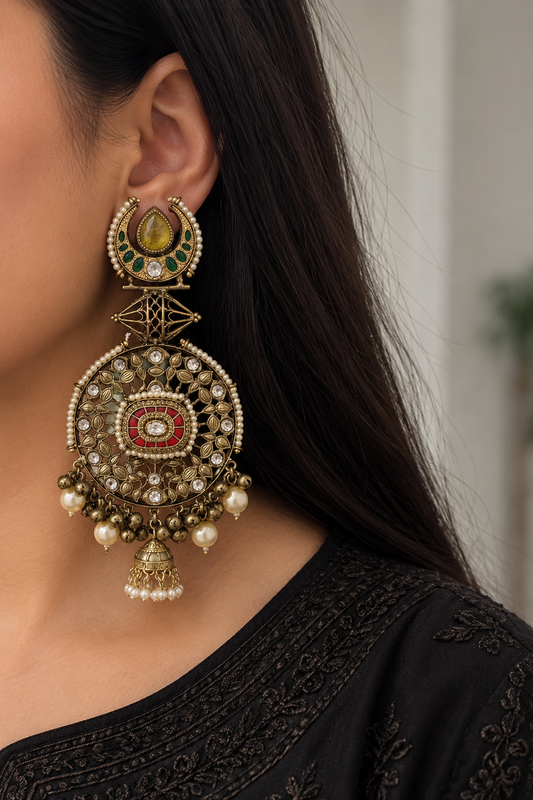 Gul Pachi Statement Earrings