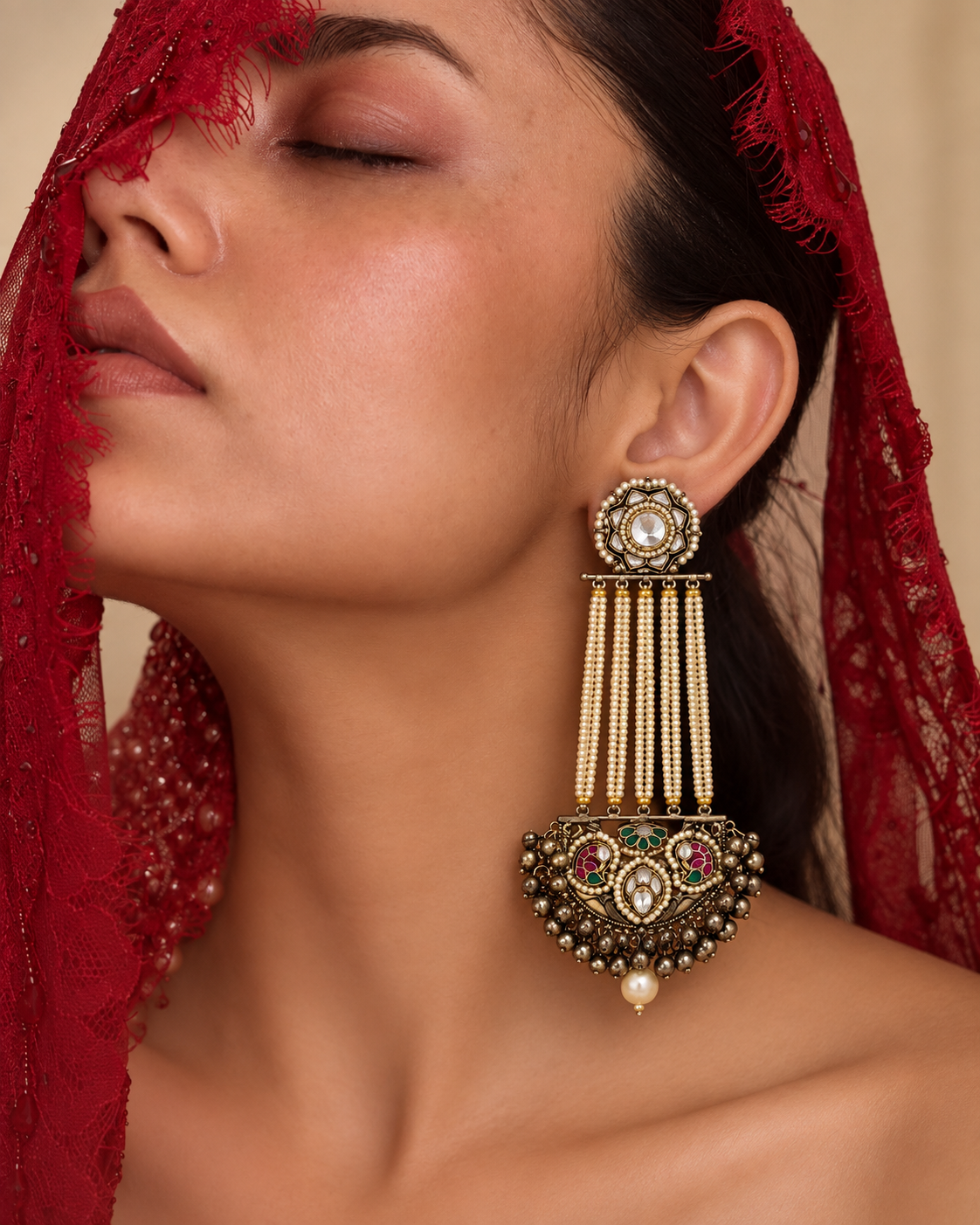 Noor Pachi Kundan Earrings