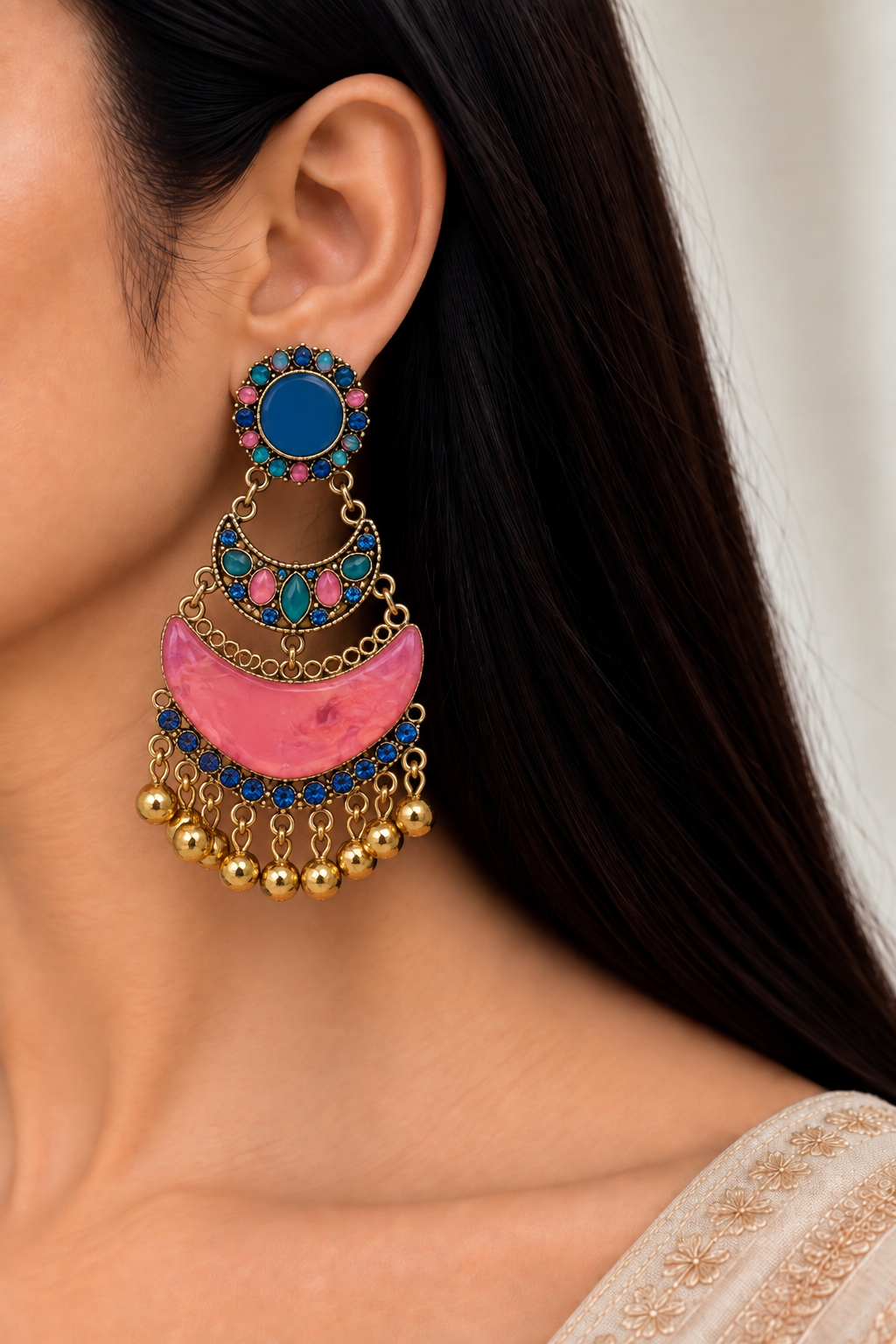 Rangrez Chandbali Earrings