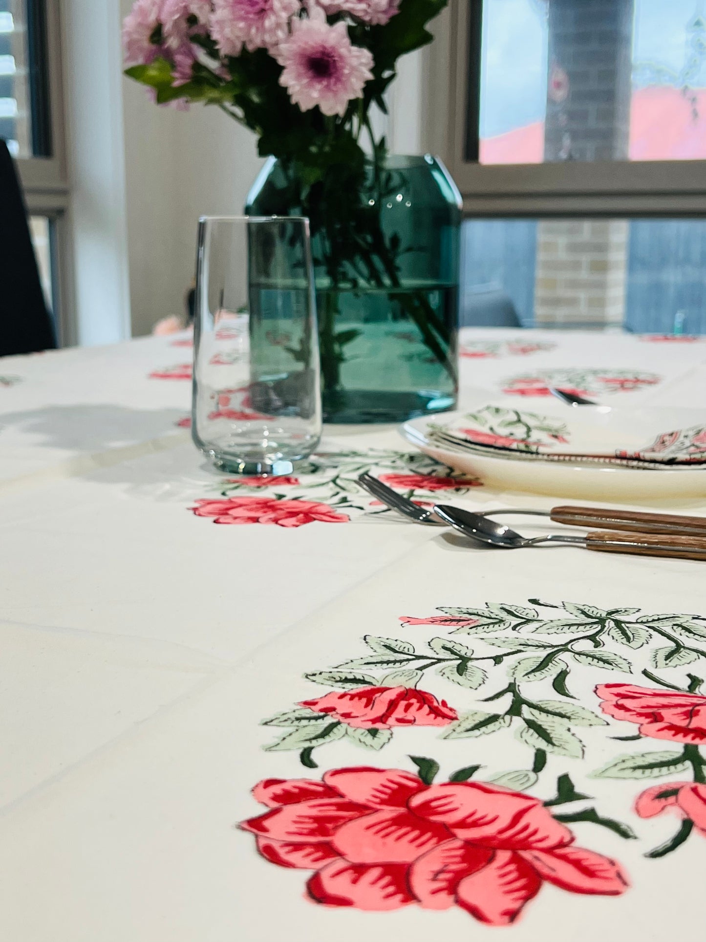 Poppy table cover