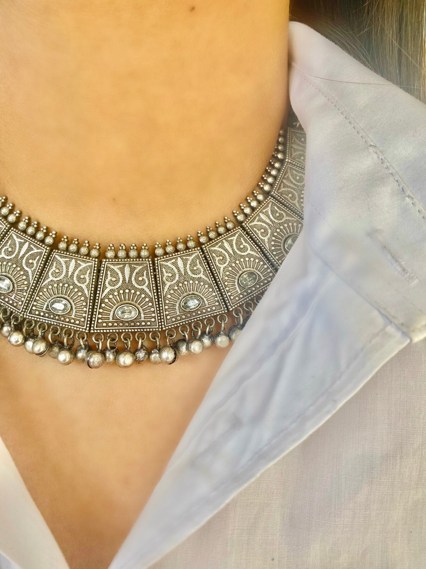 HEERR silver replica choker set