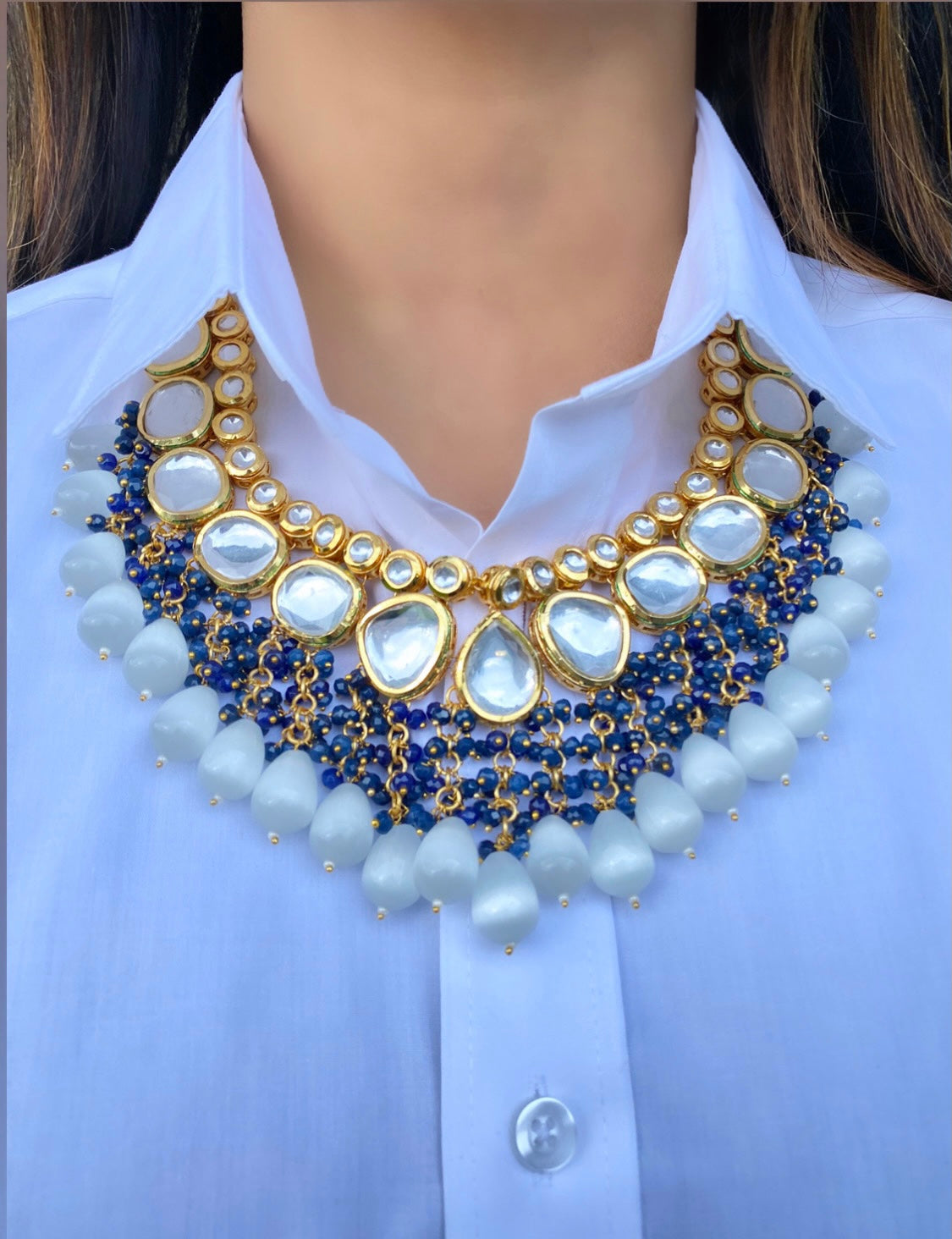 SISHIR kundan necklace with earrings