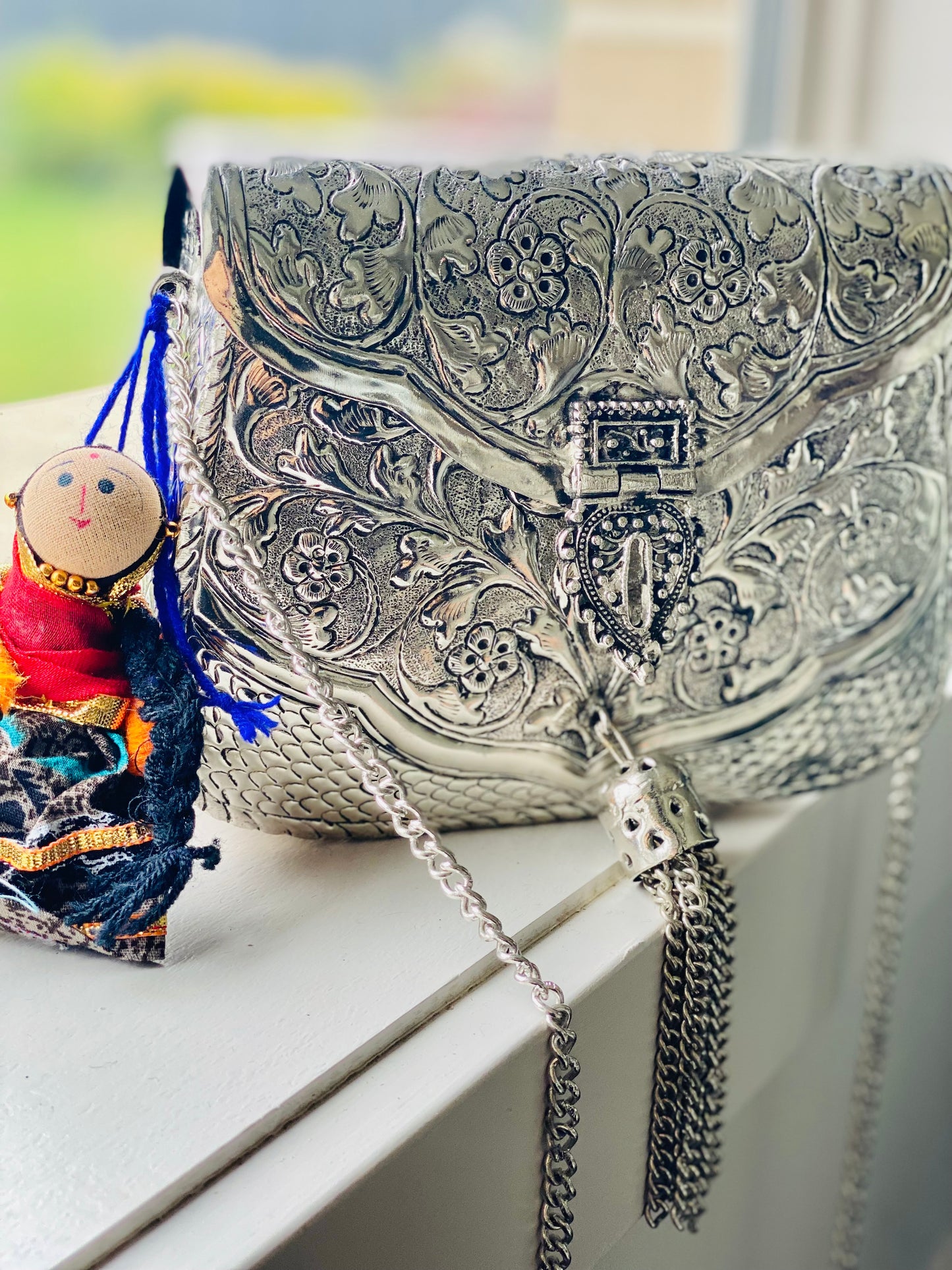 SITA handcrafted brass bag