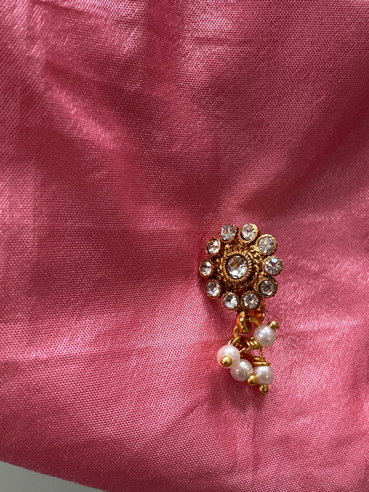 Shiny white nose clip