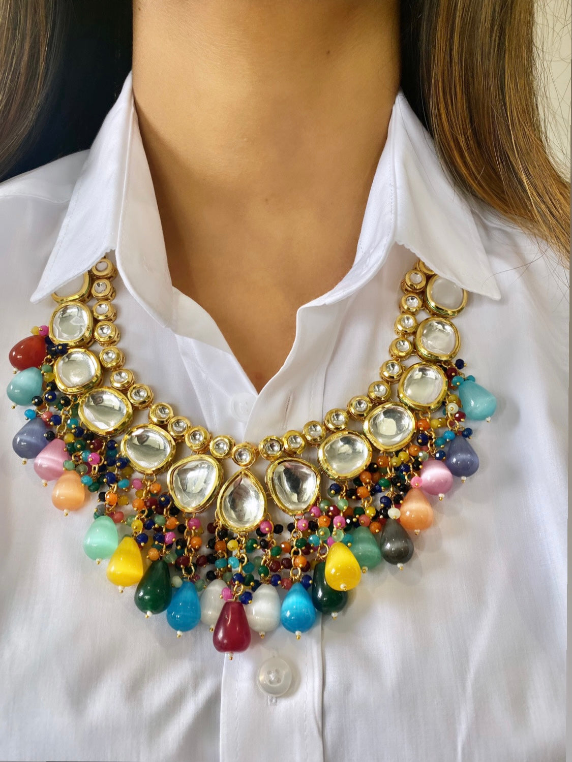 RIYA KUNDAN NECKLACE SET