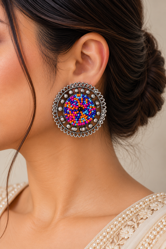 Rangrez Mosaic Oversized Studs