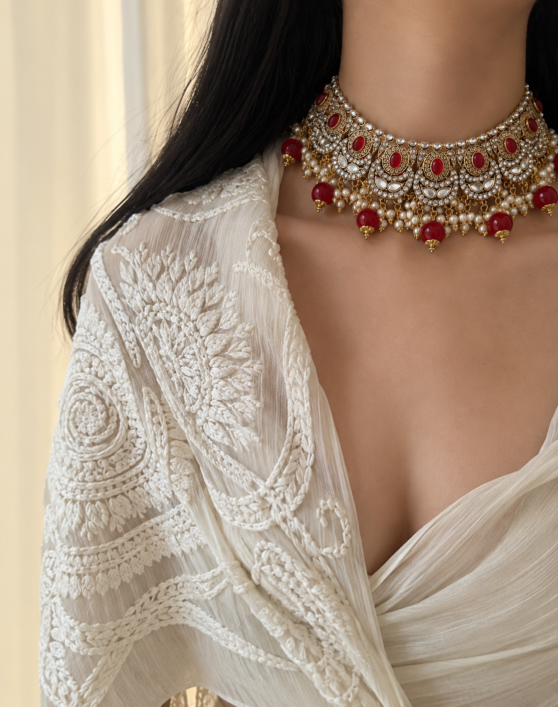 RENUKA necklace tikka set