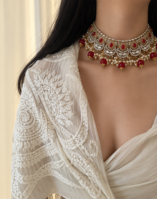 RENUKA necklace tikka set