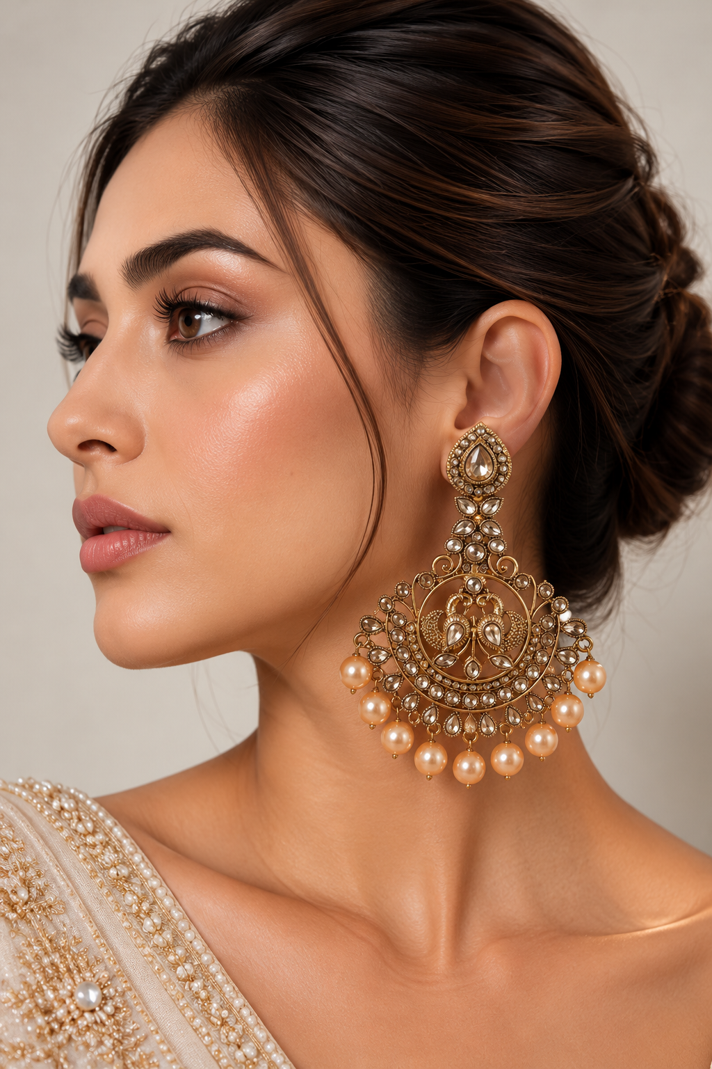 Meherbaan Royal Chandbali Earrings