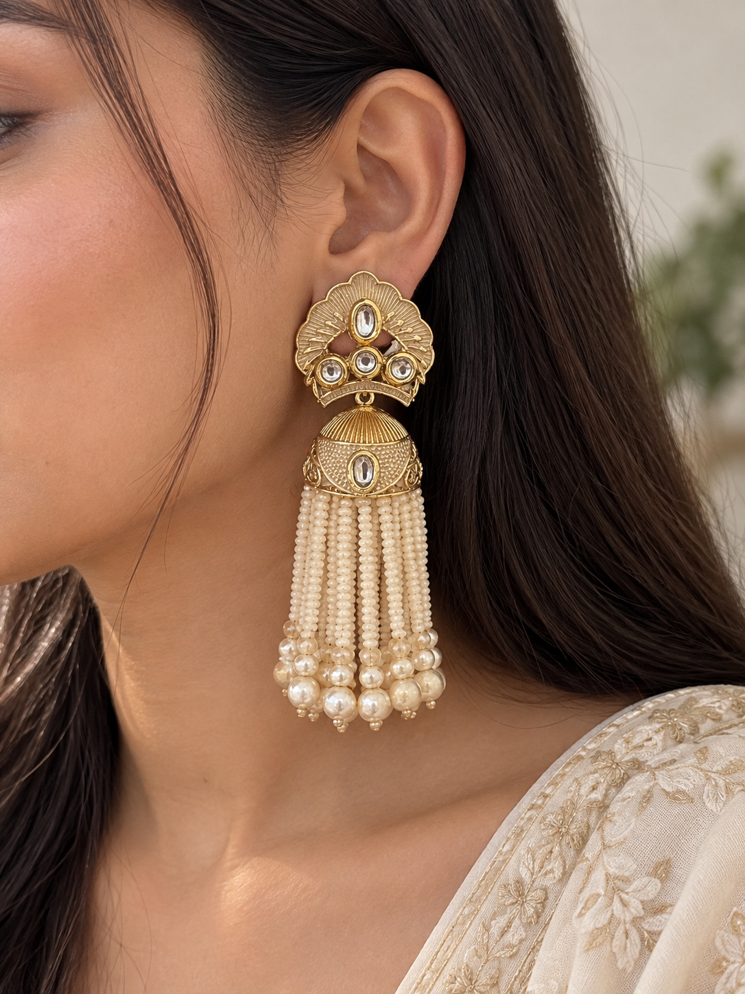 Ruhi pearl earings