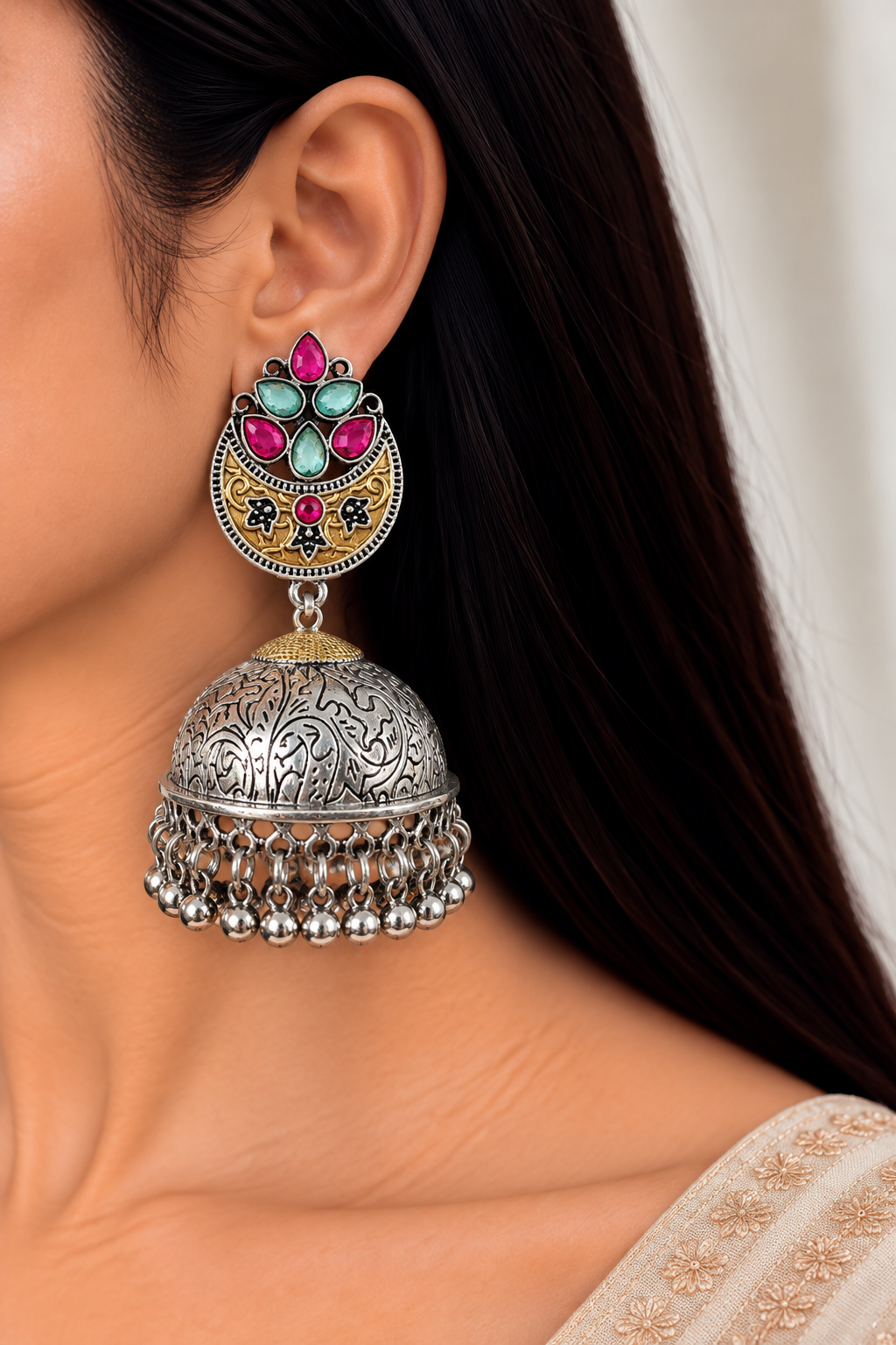 RAdhikaa oversized jhumka