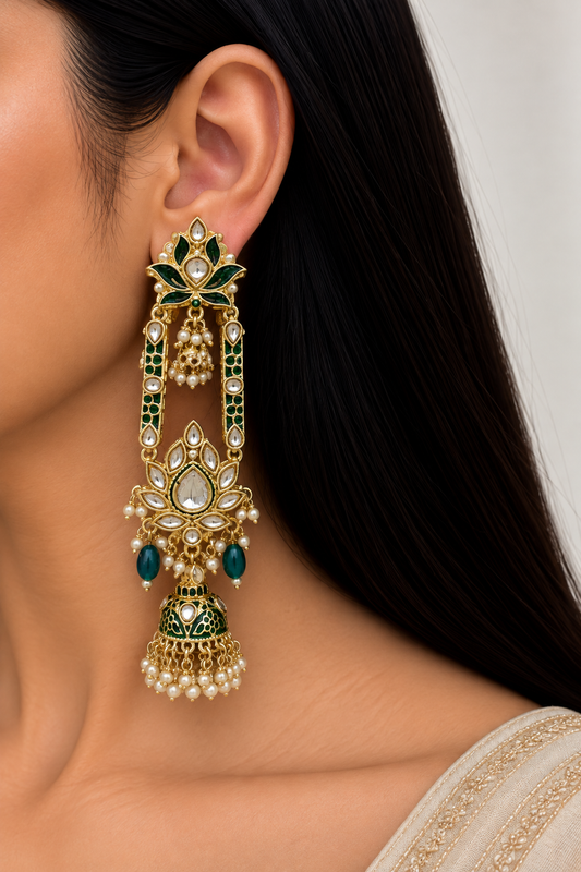 Sudha long earings with sahara