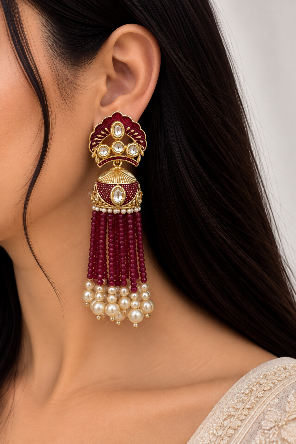 Ruhi pearl earings