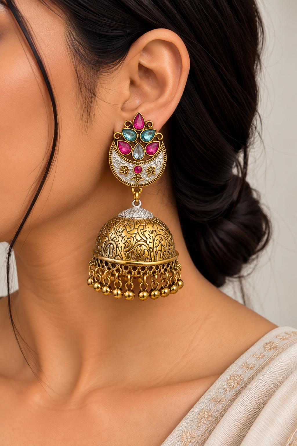 RAdhikaa oversized jhumka