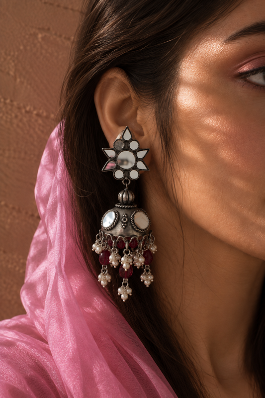 REEYA MIRROR JHUMKA