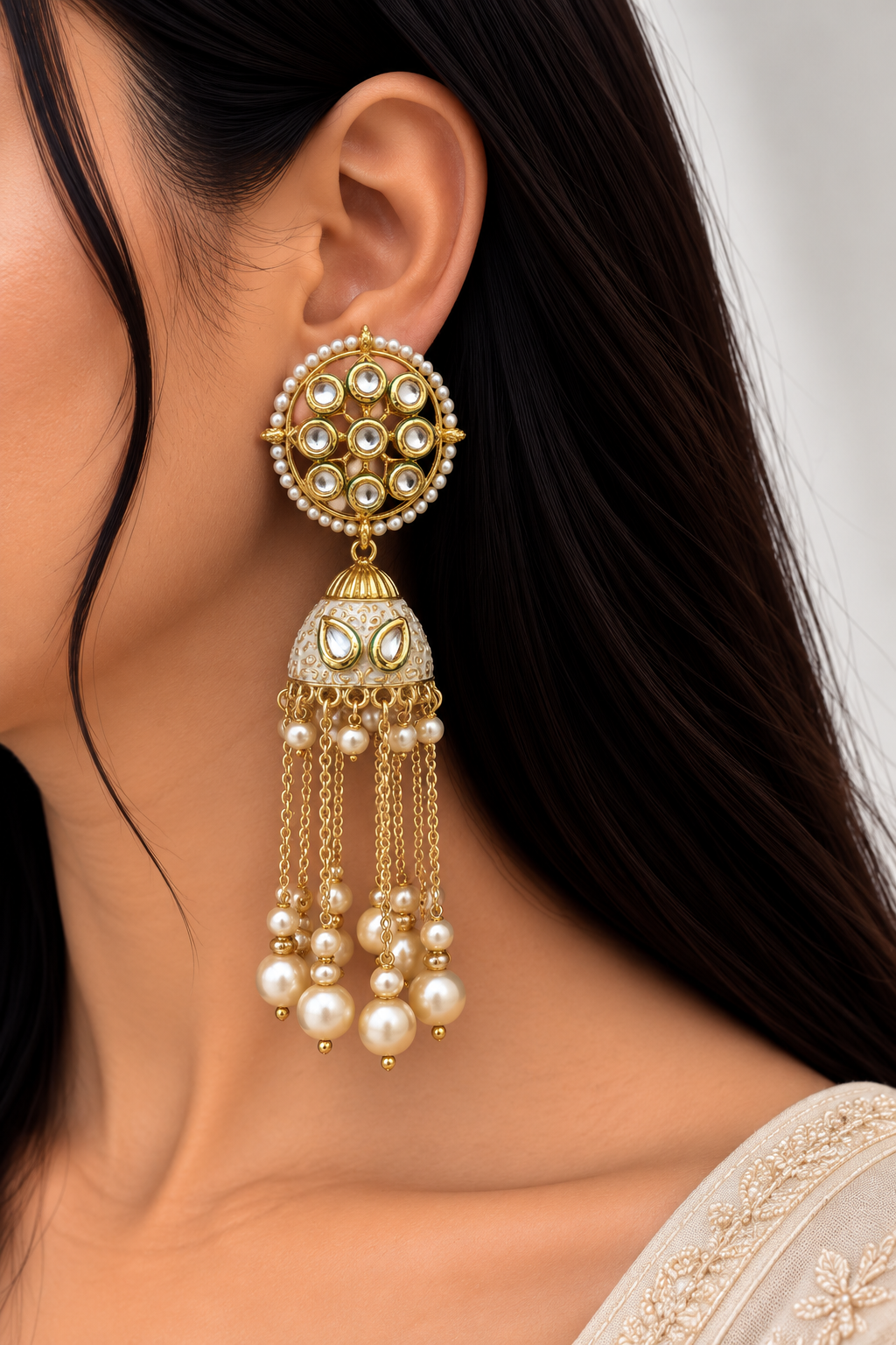 Ruhi pearl earings