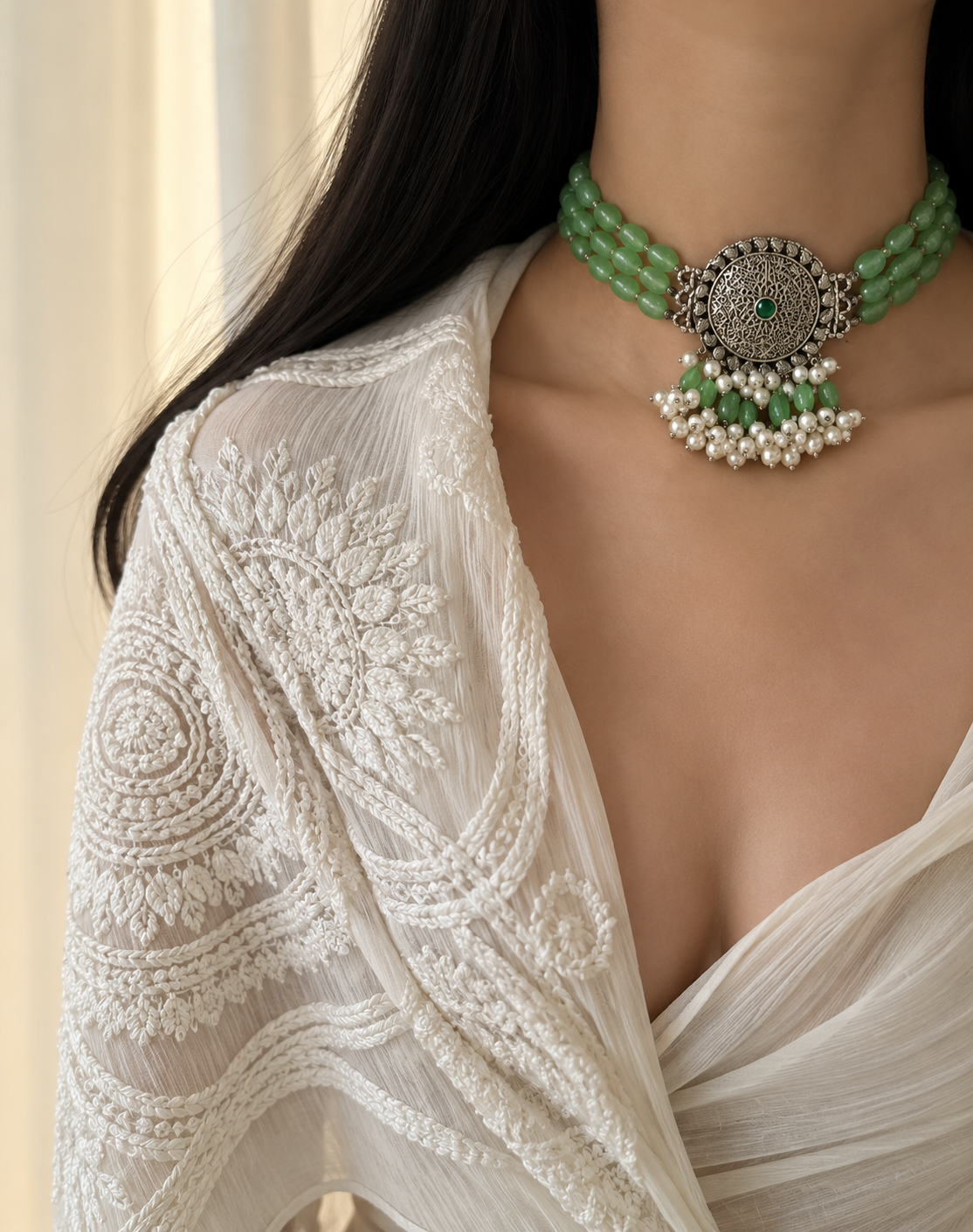 MORGAN green choker set