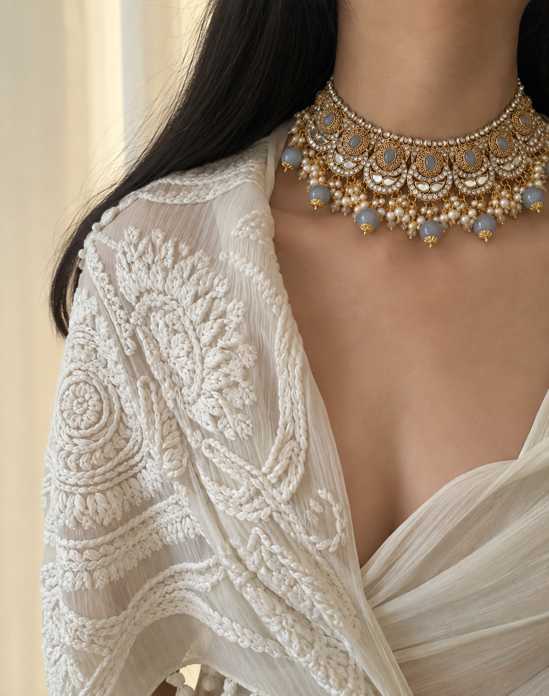 RENUKA necklace tikka set