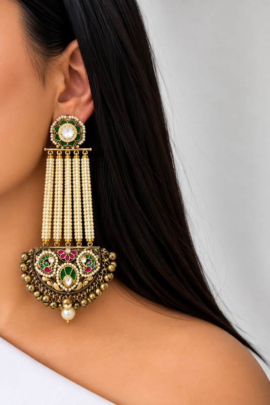 Noor Pachi Kundan Earrings