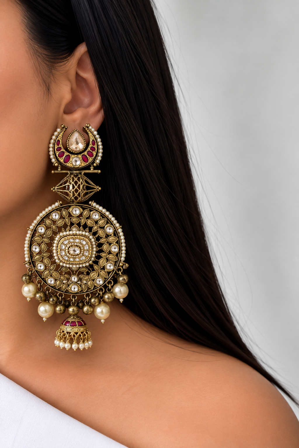 Gul Pachi Statement Earrings