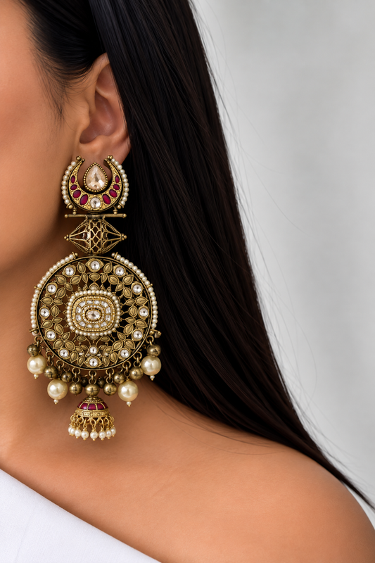 Gul Pachi Statement Earrings