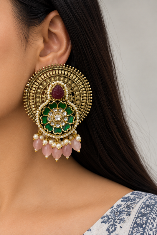 Maharani Pachi Oversized Studs