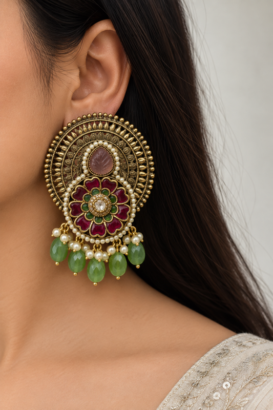 Maharani Pachi Oversized Studs