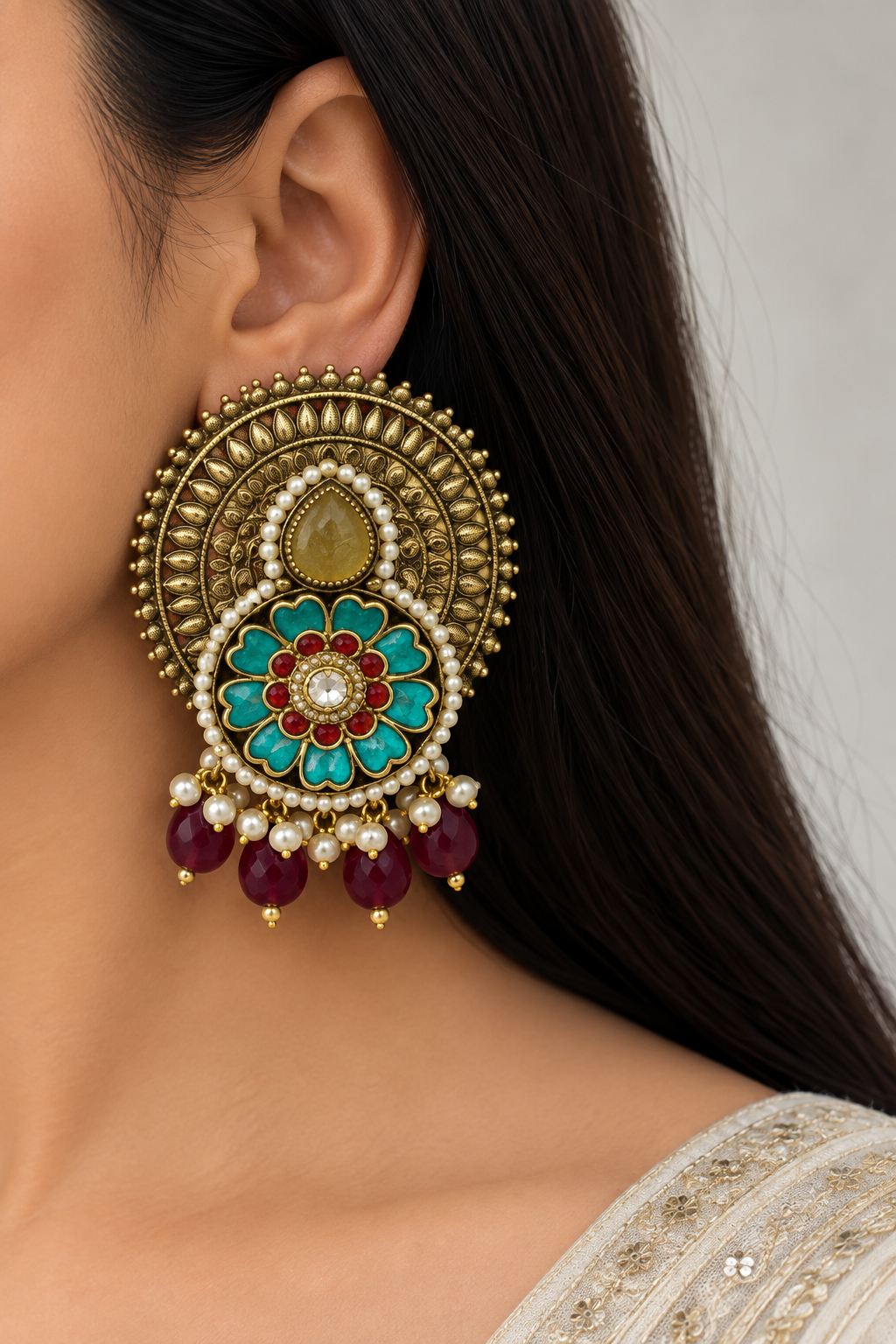 Maharani Pachi Oversized Studs