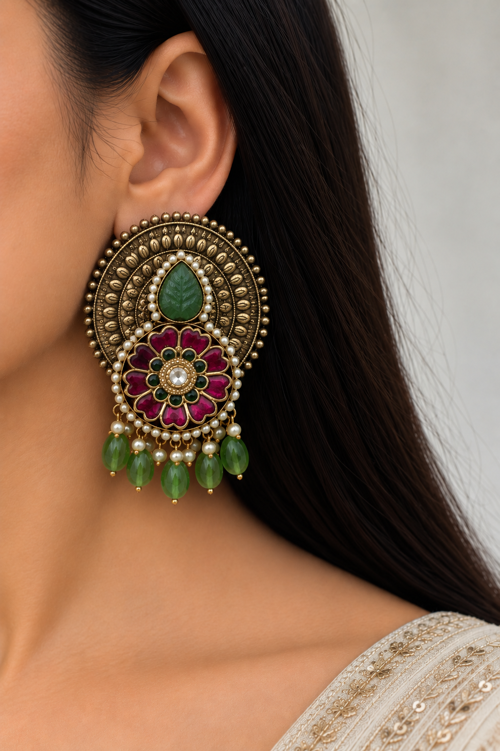 Maharani Pachi Oversized Studs