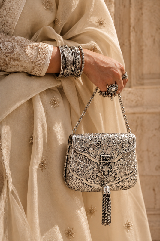 SITA handcrafted brass bag
