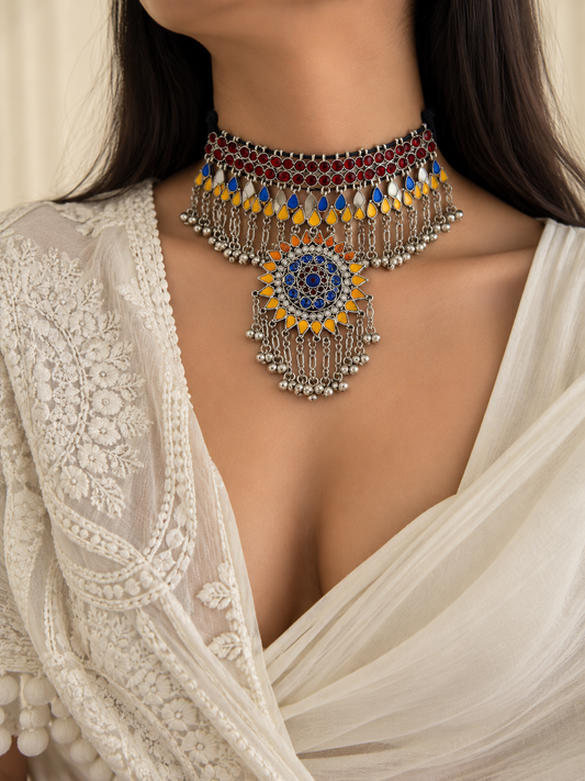 ROSHNI glass choker