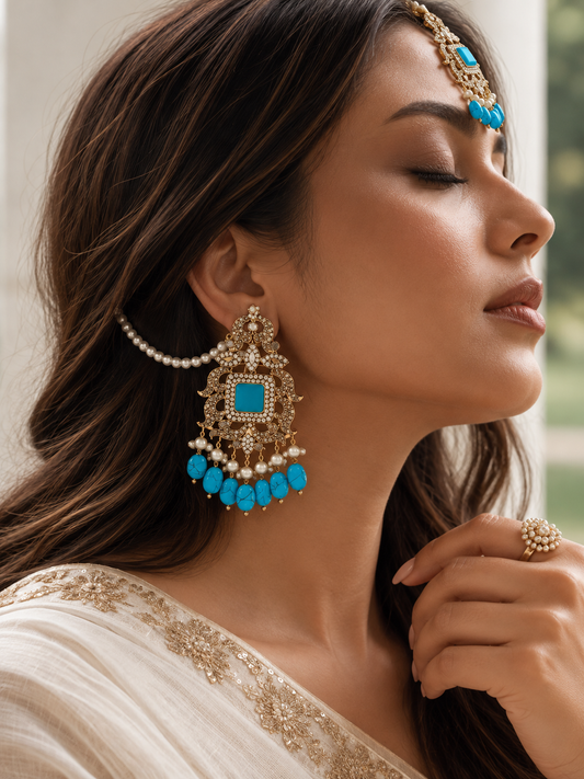 SOHNI earrings and tikka set
