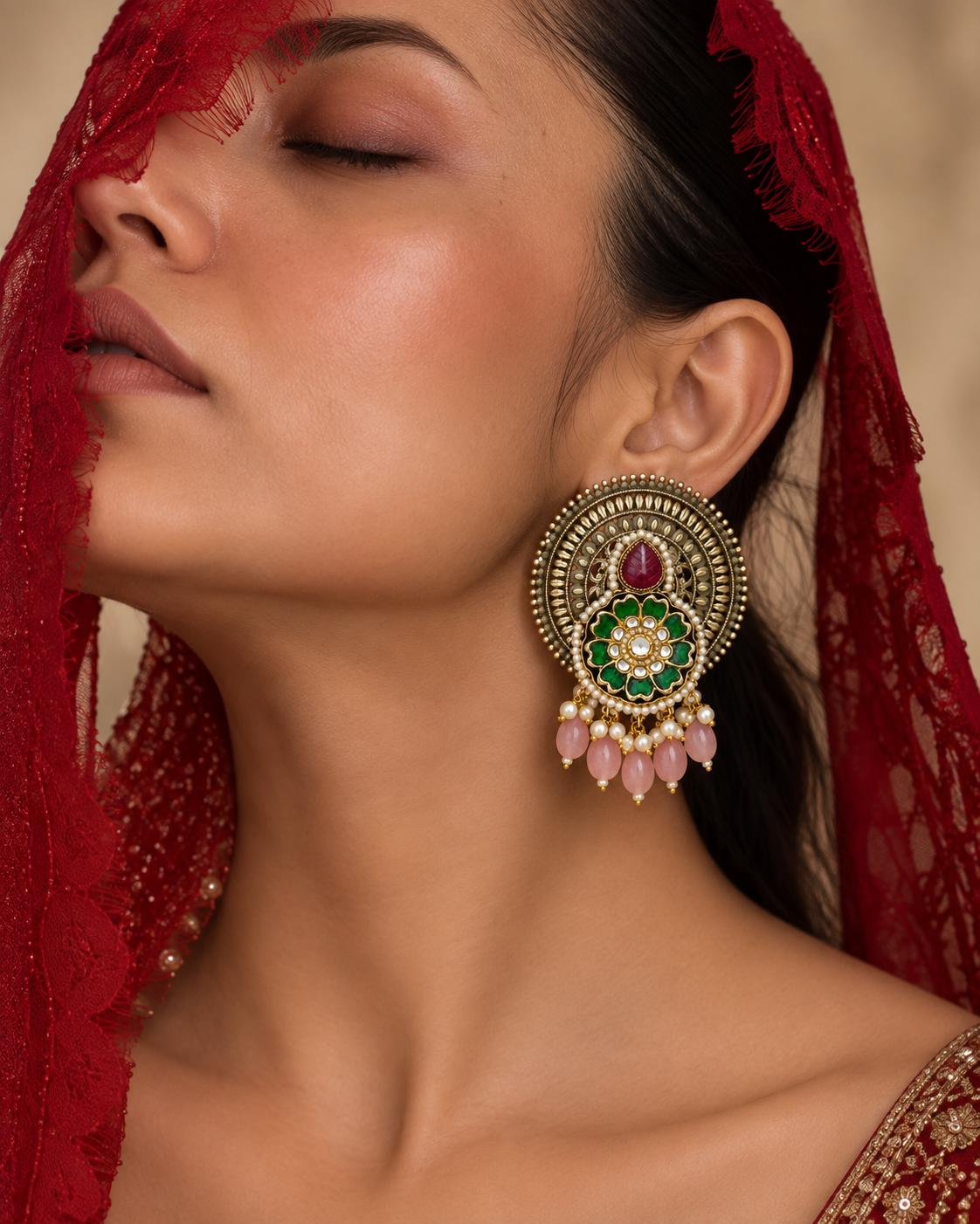 Maharani Pachi Oversized Studs