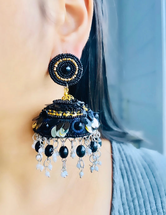 CHAKSHU black oversized jhumka