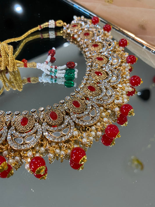 RENUKA necklace tikka set