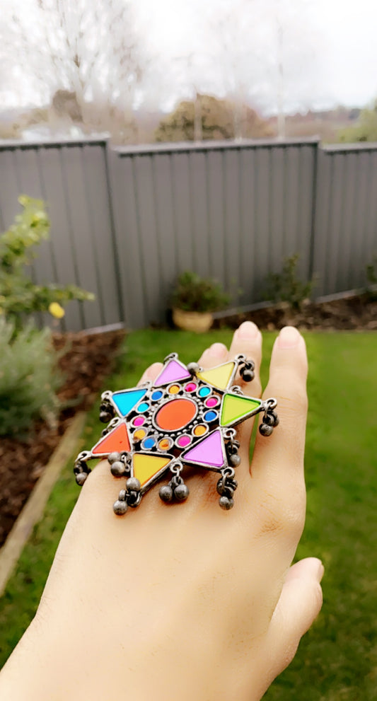 PARTH afghani glass ring