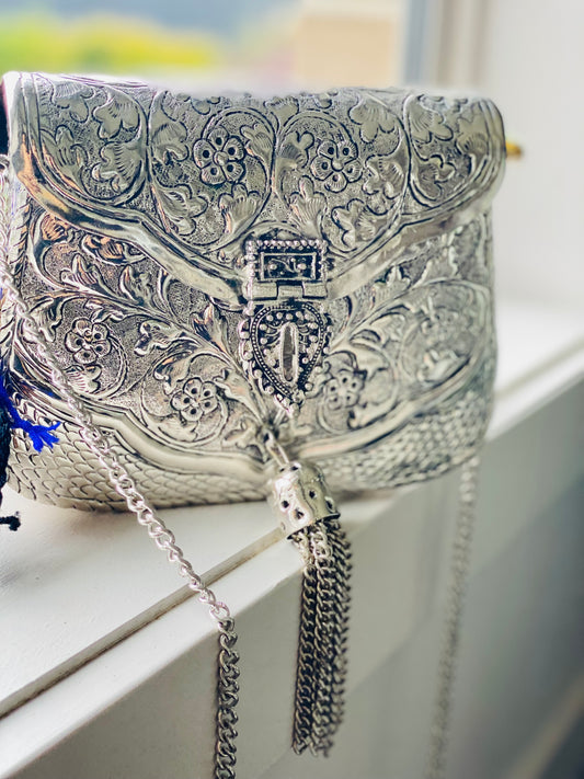 SITA handcrafted brass bag