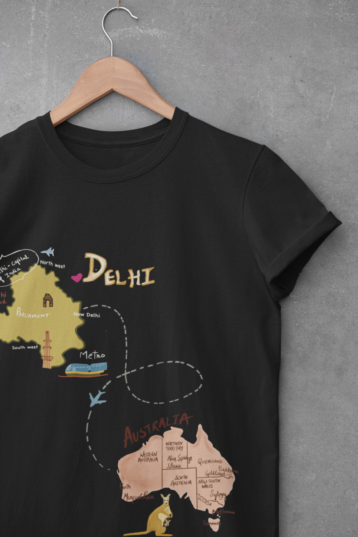 DELHI TO AUSTRALIA T-shirt