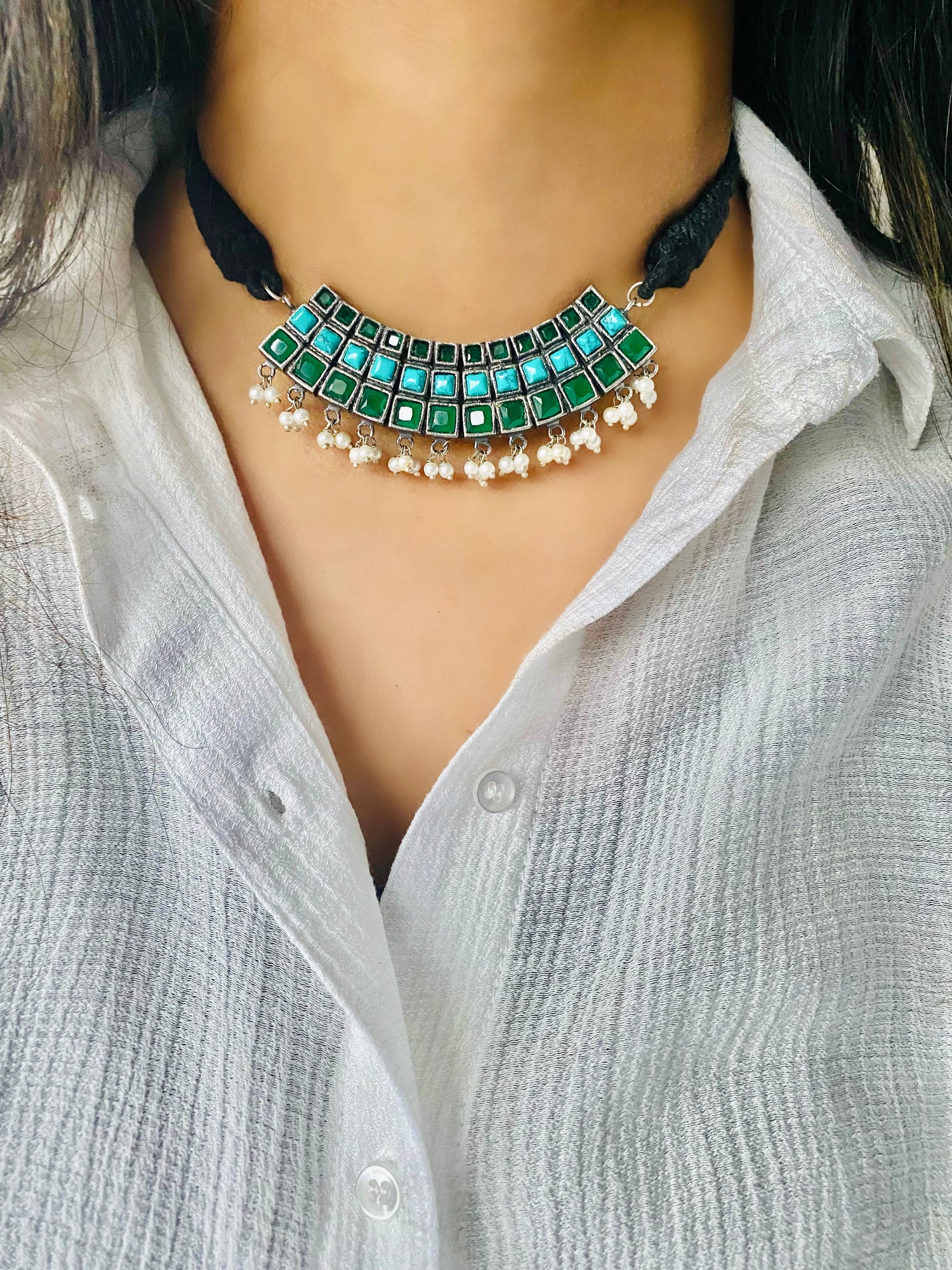 GAGAN stone choker set