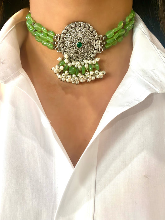 MORGAN green choker set