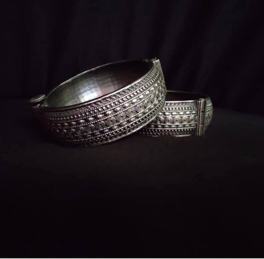 MEENU silver replica bangles - Pair