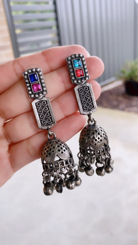GANESHA statement necklace with jhumka earrings